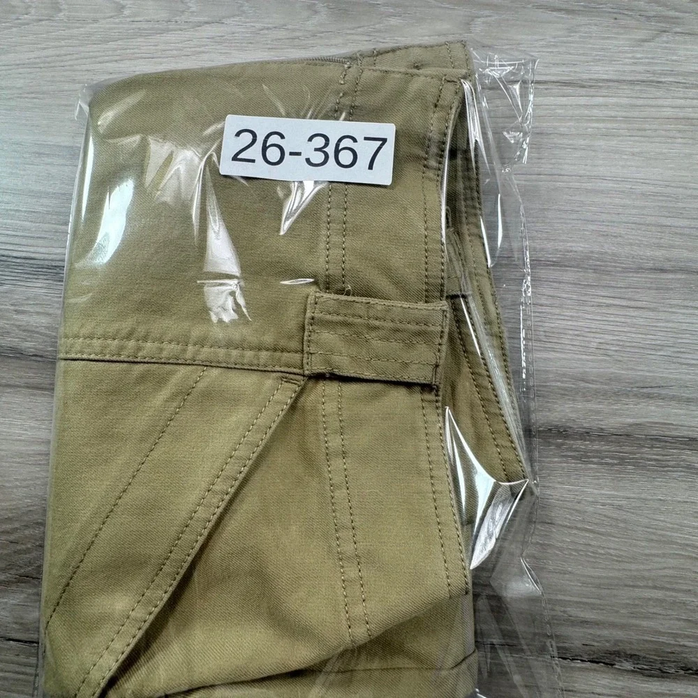 Isaac Mizrahi‎ for Target Khaki Cotton Pencil Skirt Tan Utility Knee Length 10